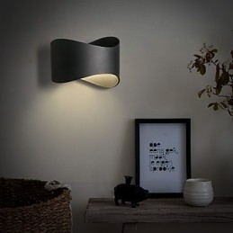 Acabamento em óxido preto contemporâneo moderno para arandelas de parede estilo mini com luz ambiente