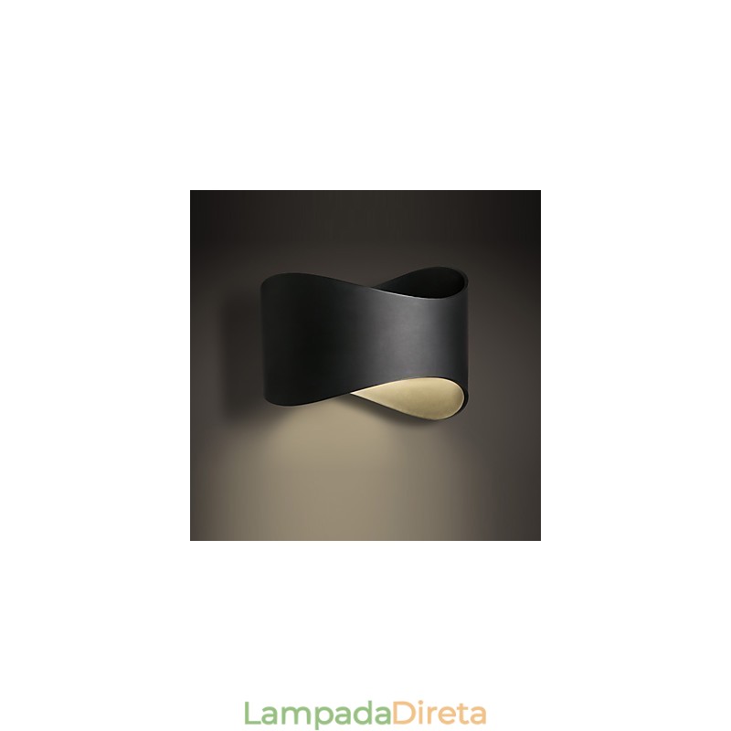 Acabamento em óxido preto contemporâneo moderno para arandelas de parede estilo mini com luz ambiente