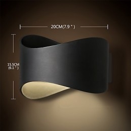 Acabamento em óxido preto contemporâneo moderno para arandelas de parede estilo mini com luz ambiente