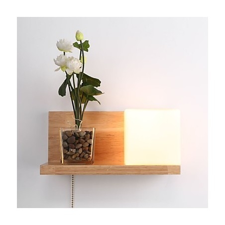 Apliques de parede de madeira Max Country Style com interruptor Apliques de parede de madeira Max Country Style com interruptor