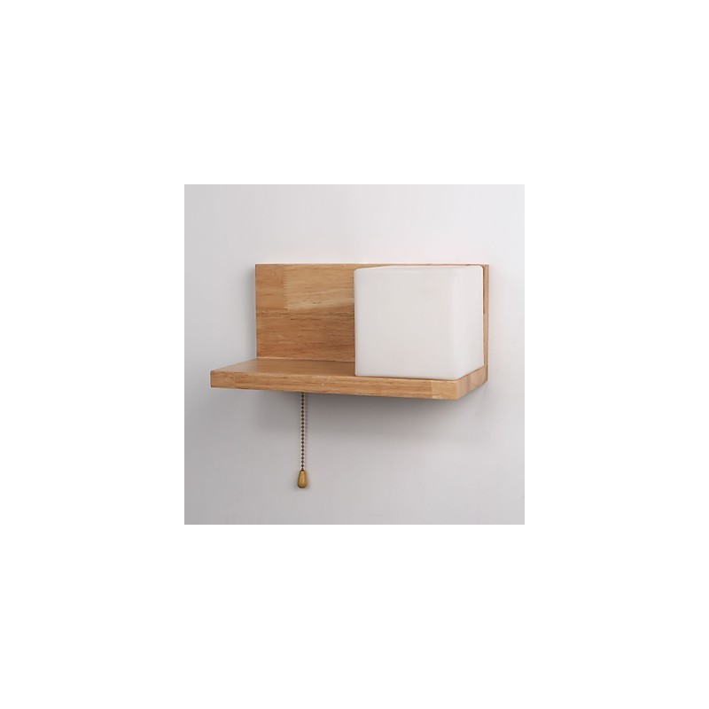 Apliques de parede de madeira Max Country Style com interruptor