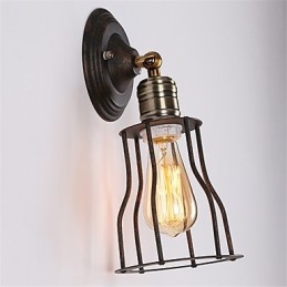 Luminárias de parede de metal estilo industrial retrô para restaurante, café, mini arandelas de parede