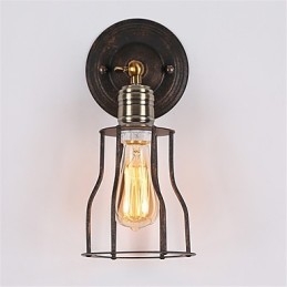 Luminárias de parede de metal estilo industrial retrô para restaurante, café, mini arandelas de parede