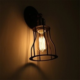 Luminárias de parede de metal estilo industrial retrô para restaurante, café, mini arandelas de parede