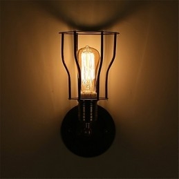 Luminárias de parede de metal estilo industrial retrô para restaurante, café, mini arandelas de parede