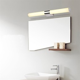 Lâmpada de espelho de alta qualidade Luzes de banheiro 85 265V Luzes de parede de aço inoxidável e acrílico Iluminação de maquiagem