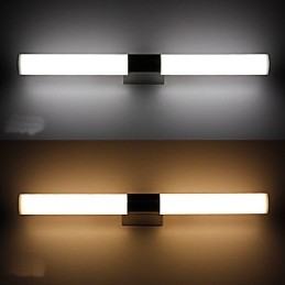 Lâmpada de espelho de alta qualidade Luzes de banheiro 85 265V Luzes de parede de aço inoxidável e acrílico Iluminação de maquiagem