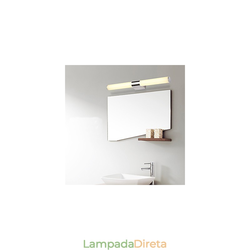 Lâmpada de espelho de alta qualidade Luzes de banheiro 85 265V Luzes de parede de aço inoxidável e acrílico Iluminação de maquiagem