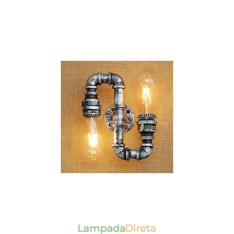 Pintura retrô country para apliques de parede com luz ambiente e braço oscilante