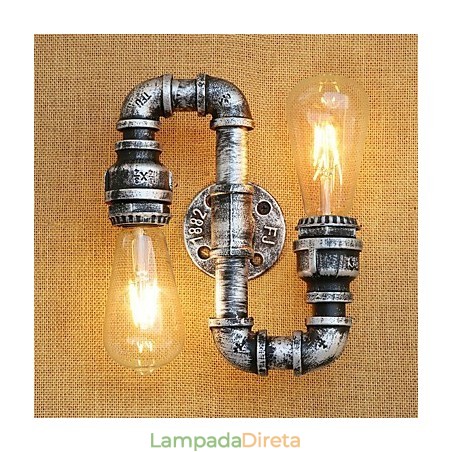 Pintura retrô country para apliques de parede com luz ambiente e braço oscilante Pintura retrô country para apliques de parede com luz ambiente e braço oscilante