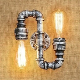 Pintura retrô country para apliques de parede com luz ambiente e braço oscilante