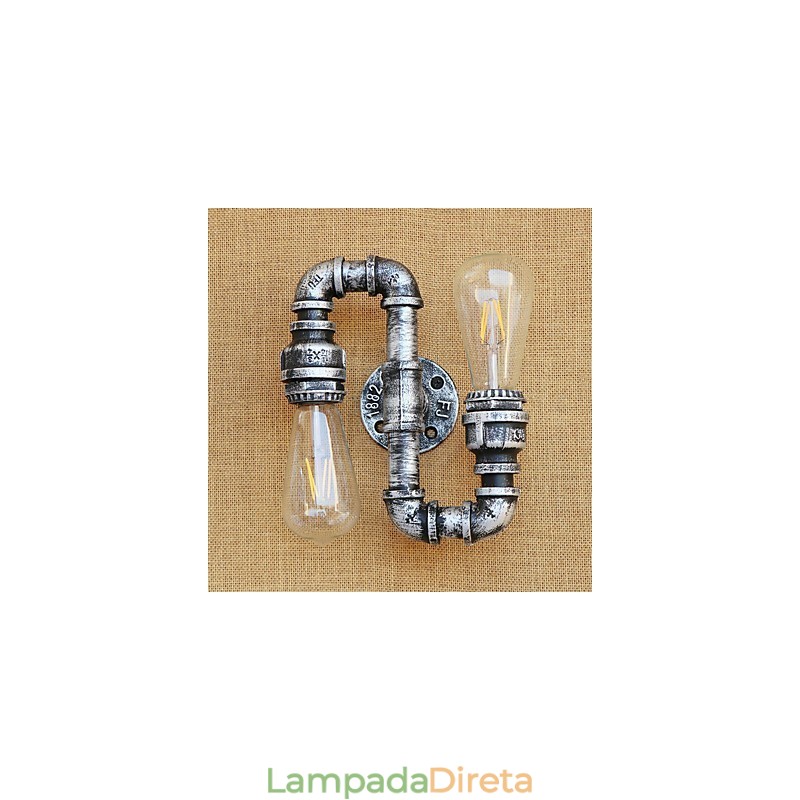 Pintura retrô country para apliques de parede com luz ambiente e braço oscilante