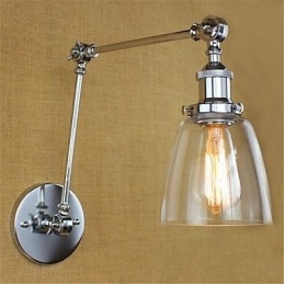 Lodge rústico Country Retro galvanizado com recurso para braço ajustável em altura e ângulo, proteção ocular