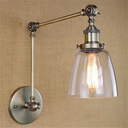 Lodge rústico Country Retro galvanizado com recurso para braço ajustável em altura e ângulo, proteção ocular