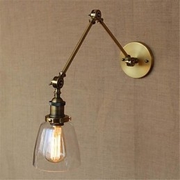 Lodge rústico Country Retro galvanizado com recurso para braço ajustável em altura e ângulo, proteção ocular