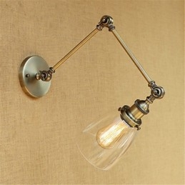 Lodge rústico Country Retro galvanizado com recurso para braço ajustável em altura e ângulo, proteção ocular