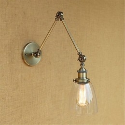Lodge rústico Country Retro galvanizado com recurso para braço ajustável em altura e ângulo, proteção ocular