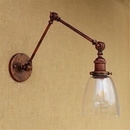 Lodge rústico Country Retro galvanizado com recurso para braço ajustável em altura e ângulo, proteção ocular