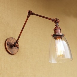 Lodge rústico Country Retro galvanizado com recurso para braço ajustável em altura e ângulo, proteção ocular