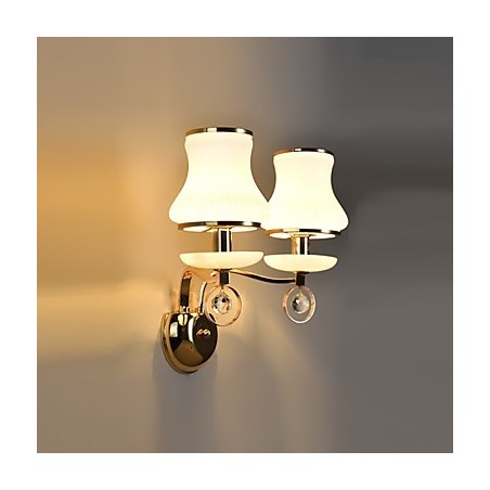 Recurso eletrogalvanizado contemporâneo moderno para arandelas de parede de luz ambiente de cristal Recurso eletrogalvanizado contemporâneo moderno para arandelas de parede de luz ambiente de cristal