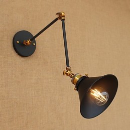 Luminária de parede industrial vintage de latão, luminária de parede, iluminação doméstica, decoração interna, luminária de parede