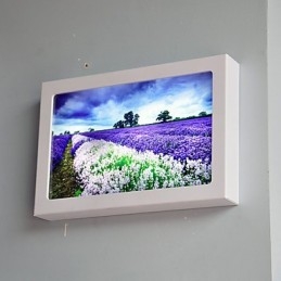 Pintura moderna contemporânea integrada, recurso de pintura contemporânea para arandelas de parede com luz ambiente