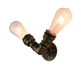 Luminária de parede Arandelas de parede Luminária de parede de ferro Lâmpada de parede sabre de luz preta muda na parede