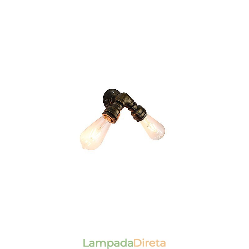 Luminária de parede Arandelas de parede Luminária de parede de ferro Lâmpada de parede sabre de luz preta muda na parede