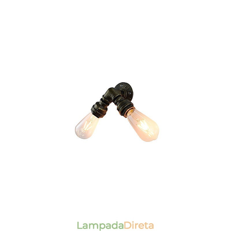Luminária de parede Arandelas de parede Luminária de parede de ferro Lâmpada de parede sabre de luz preta muda na parede