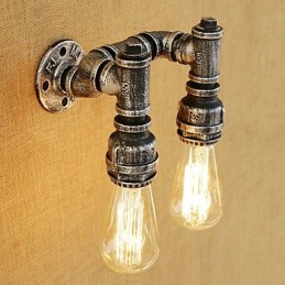 Pintura retrô country para apliques de parede com luz ambiente e braço oscilante