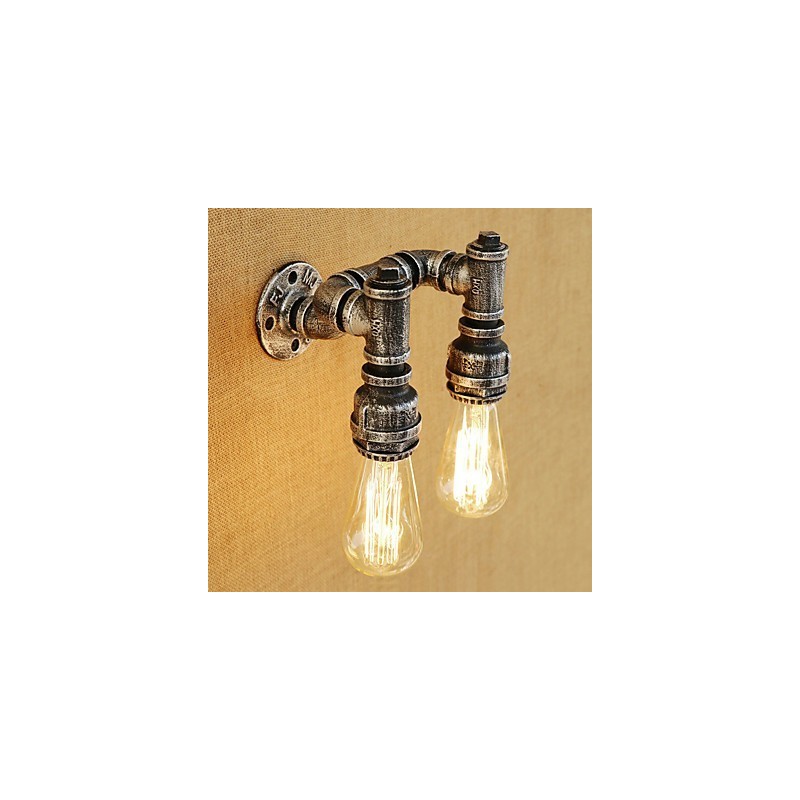 Pintura retrô country para apliques de parede com luz ambiente e braço oscilante