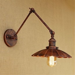 Pintura rústica estilo chalé country retrô para balanço com braço oscilante estilo mini e luz ambiente