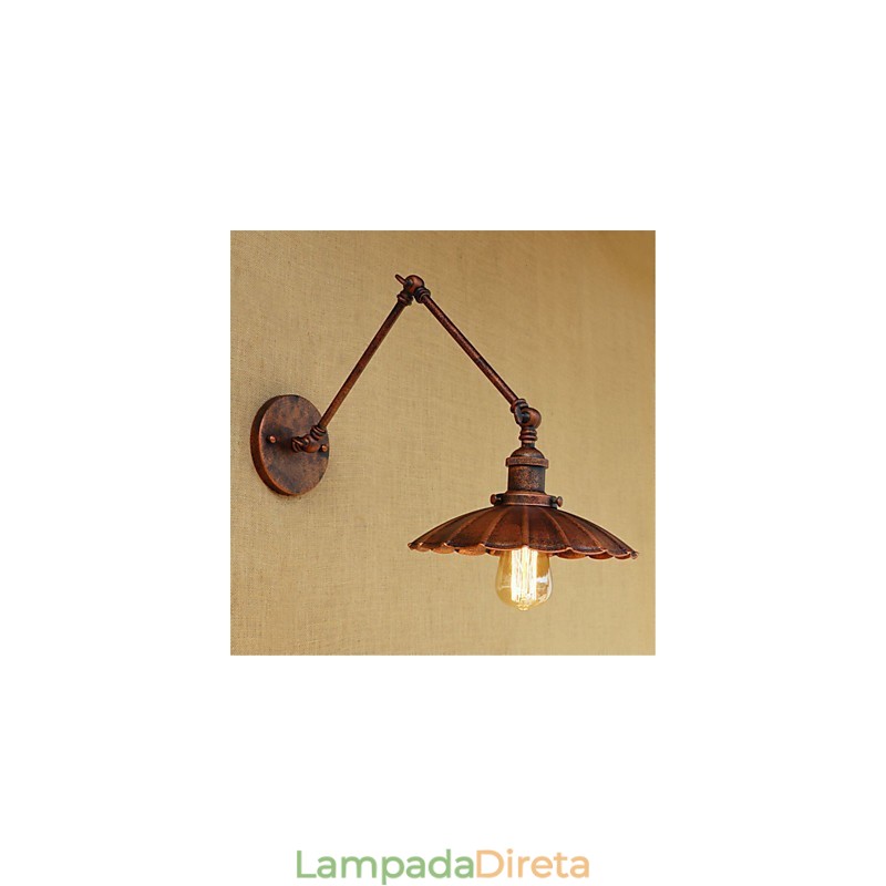 Pintura rústica estilo chalé country retrô para balanço com braço oscilante estilo mini e luz ambiente
