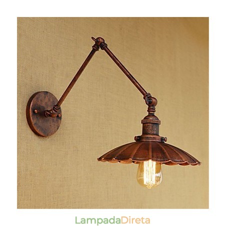 Pintura rústica estilo chalé country retrô para balanço com braço oscilante estilo mini e luz ambiente Pintura rústica estilo chalé country retrô para balanço com braço oscilante estilo mini e luz ambiente