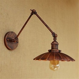 Pintura rústica estilo chalé country retrô para balanço com braço oscilante estilo mini e luz ambiente