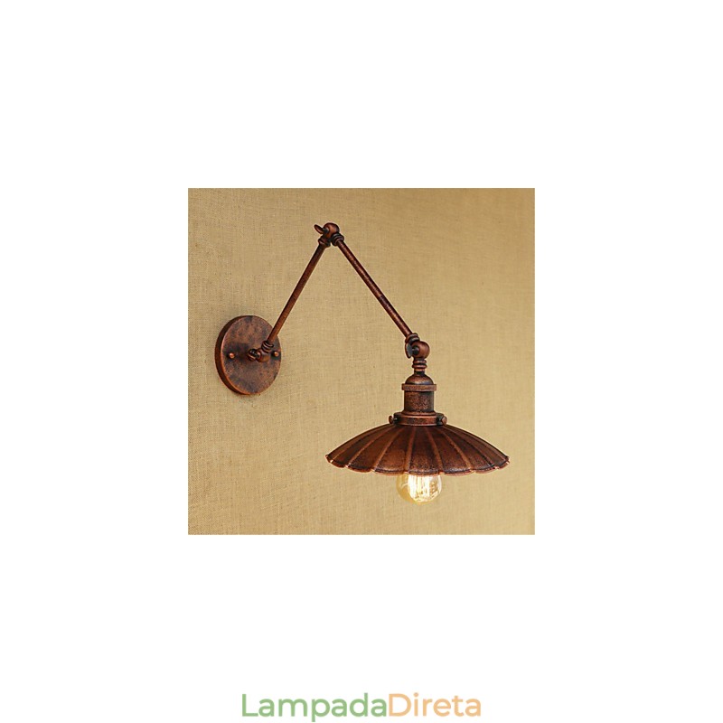 Pintura rústica estilo chalé country retrô para balanço com braço oscilante estilo mini e luz ambiente