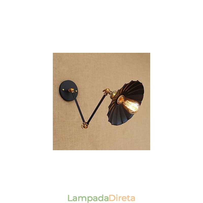 Pintura rústica estilo chalé country retrô para balanço com braço oscilante estilo mini e luz ambiente