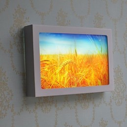 Pintura moderna contemporânea integrada, recurso de pintura contemporânea para arandelas de parede com luz ambiente