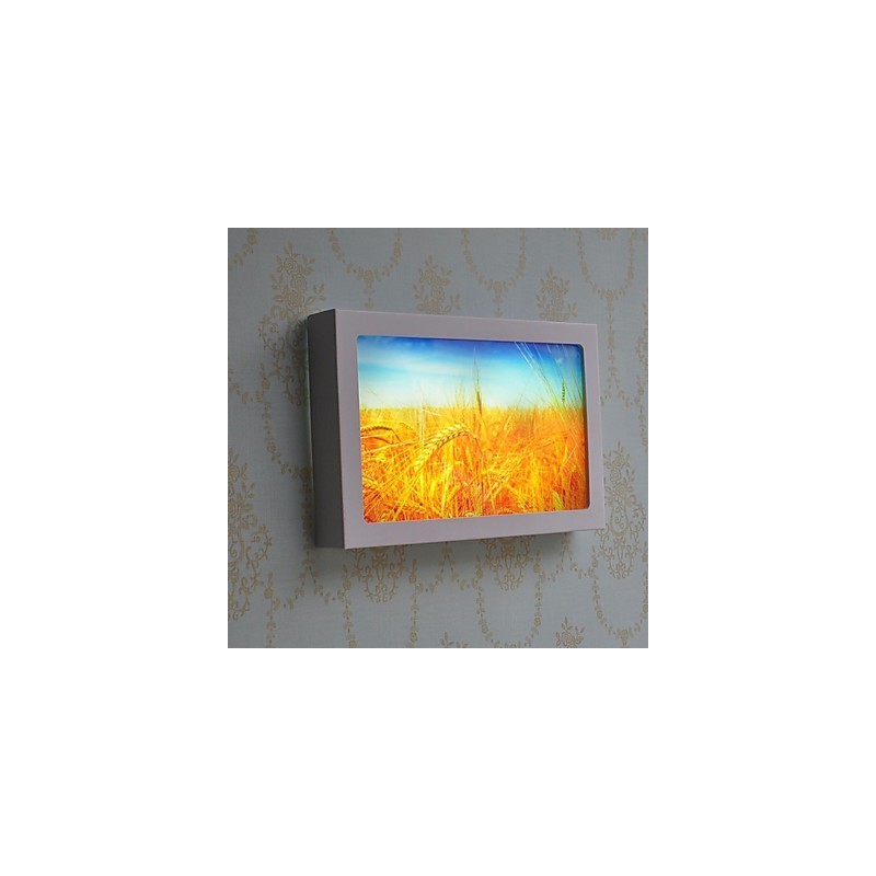 Pintura moderna contemporânea integrada, recurso de pintura contemporânea para arandelas de parede com luz ambiente