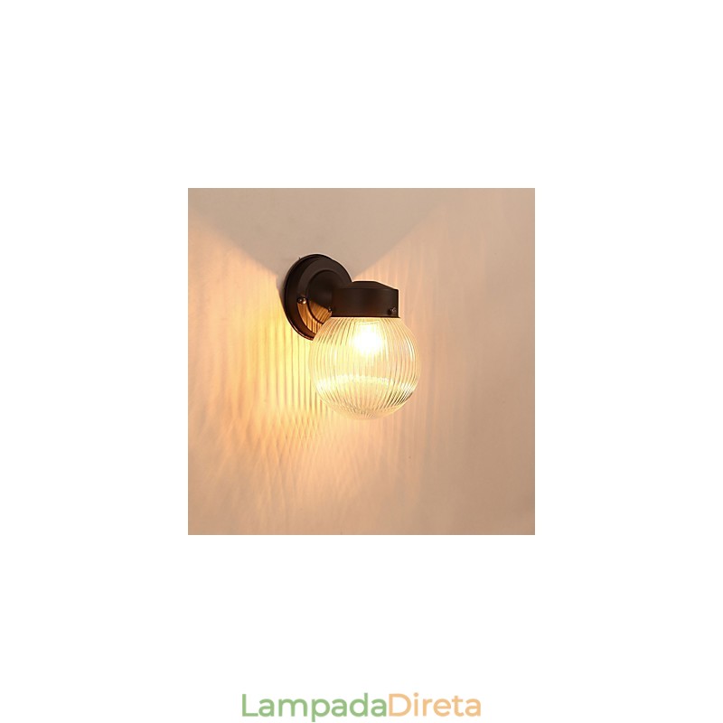 Acabamento em óxido preto contemporâneo moderno para arandelas de parede estilo mini com luz ambiente