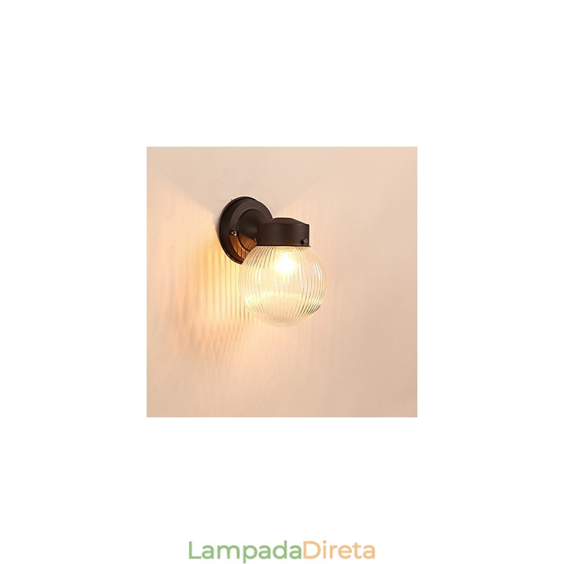 Acabamento em óxido preto contemporâneo moderno para arandelas de parede estilo mini com luz ambiente
