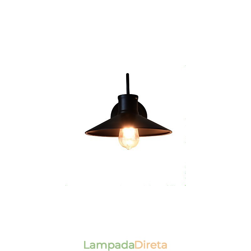 Luminária de parede Arandelas de parede Luminária de parede de ferro Lâmpada de parede sabre de luz preta muda na parede