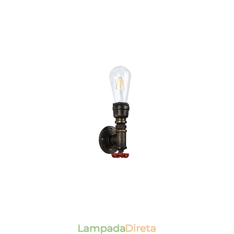 Arandelas de parede rústicas tradicionais clássicas de latão antigo para iluminação ambiente