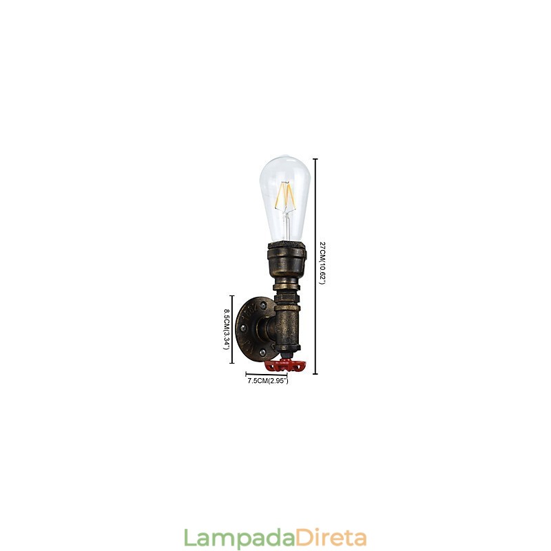 Arandelas de parede rústicas tradicionais clássicas de latão antigo para iluminação ambiente