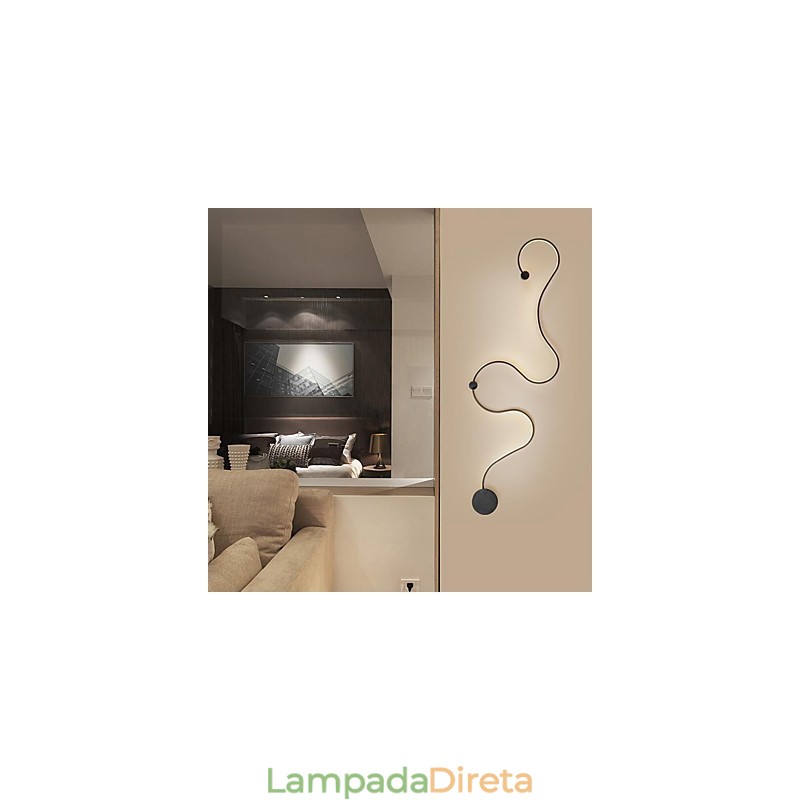 Apliques de parede Moderno Contemporâneo Pintura Característica Alumínio Luz de parede para Quarto Escada Sala de estar Lâmpada