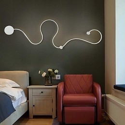 Apliques de parede Moderno Contemporâneo Pintura Característica Alumínio Luz de parede para Quarto Escada Sala de estar Lâmpada