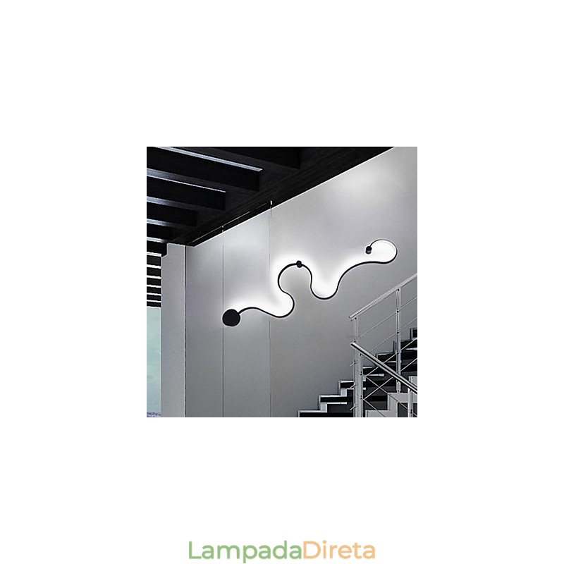 Apliques de parede Moderno Contemporâneo Pintura Característica Alumínio Luz de parede para Quarto Escada Sala de estar Lâmpada