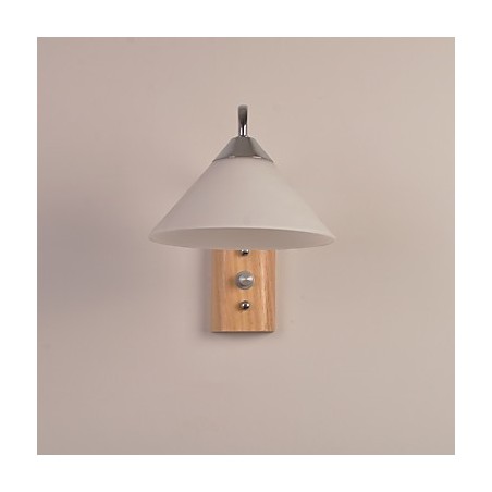 Luminária de parede simples, abajur de mesa de cabeceira com cúpula de vidro e madeira maciça para quarto, cômoda, sala de estar, quarto de bebê, dormitório universitário, mesa de centro, estantes de livros Luminária de parede simples, abajur de mesa de cabeceira com cúpula de vidro e madeira maciça para quarto, cômoda, sala de estar, quarto de bebê, dormitório universitário, mesa de centro, estantes de livros