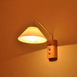 Luminária de parede simples, abajur de mesa de cabeceira com cúpula de vidro e madeira maciça para quarto, cômoda, sala de estar, quarto de bebê, dormitório universitário, mesa de centro, estantes de livros