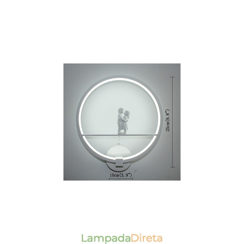 Luminária de parede moderna minimalista para sala de estar decorativa de alumínio para corredor, varanda, quarto, cabeceira